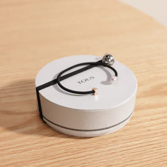 Tous Steel & Rose Vermeil Silver Icon Mesh Bracelet with Pearl