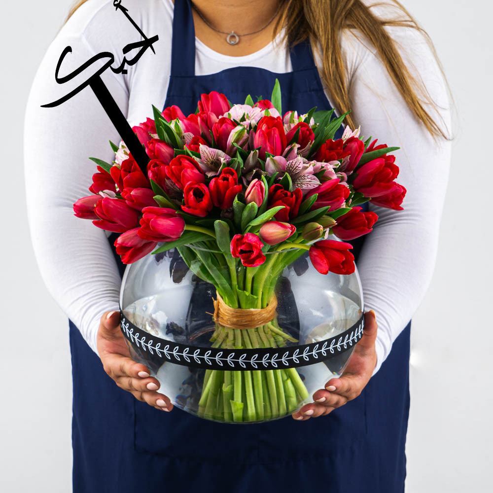 زهرة القمر | فازة زجاج ILY