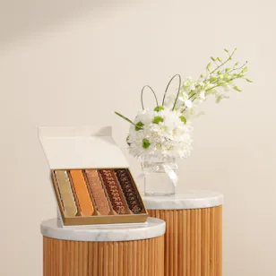 Godiva Fabric Carré Chocolate Box | Magical Flowers Vase