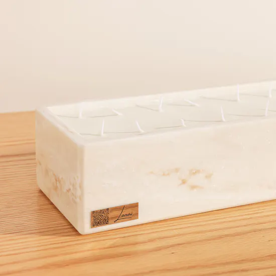 Lanai Beige Brush Short Candle