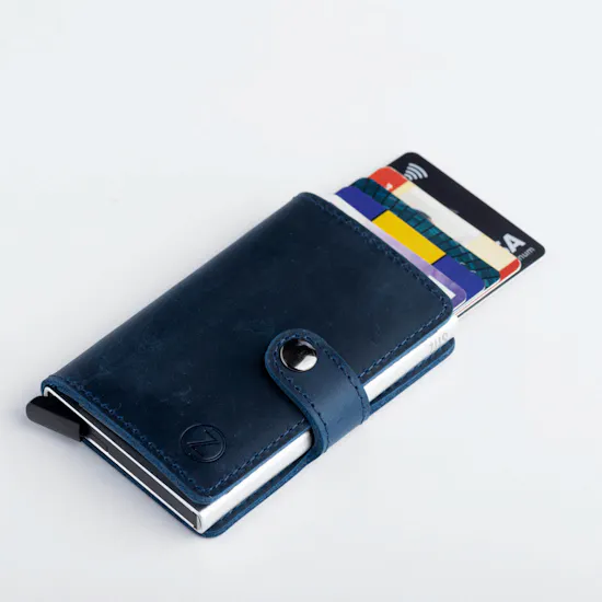 Zus Blue Leather Wallet