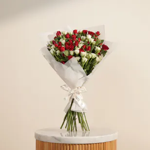 Thoughtfully Beautiful Baby Rose Bouquet | 25 Flowers Thoughtfully Beautiful Baby Rose Bouquet | 25 Flowers