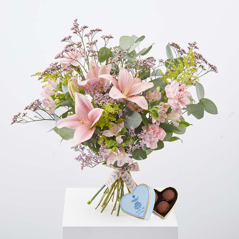 Charbonnel et Walker Blue Mini Heart Truffles Box| Flowers Letterbox 