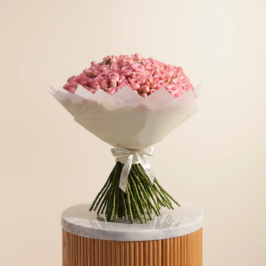 Enchanting Pink Baby Roses Bouquet | 100 Flowers 1
