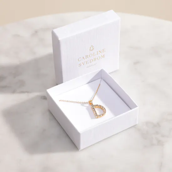 Caroline Svedbom Mini Letter D Crystal Necklace