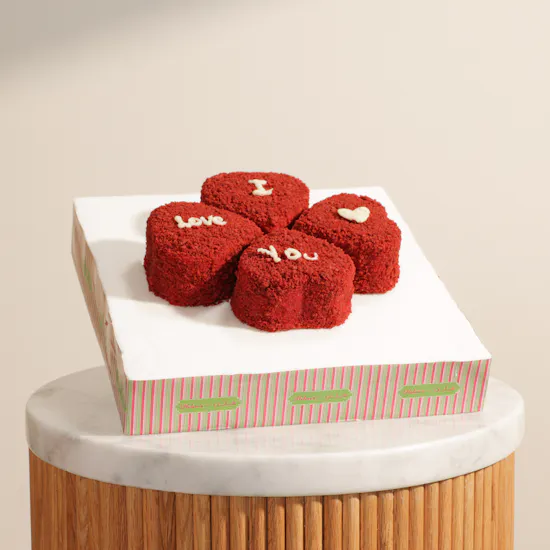 Helen’s I Love You Red Hearts Cake