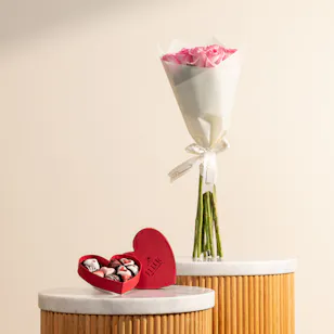 Fleur Heart Belgian Chocolate Box | Revival Roses Bouquet