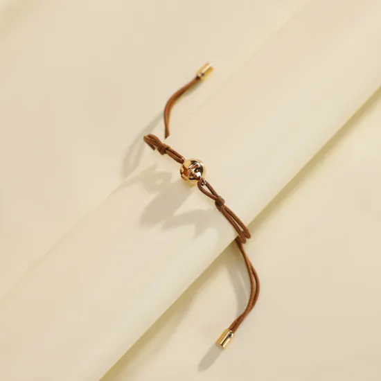 Fendi Sphera Brown Cord Bracelet