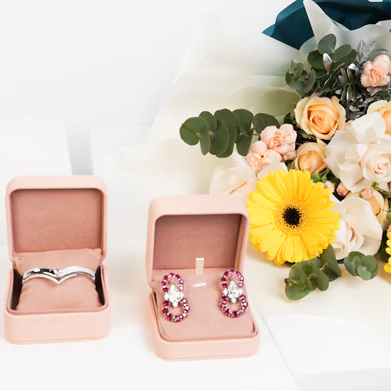 Floward Bracelet & Princess Diana's Earrings | Bright Blooms Bouquet
