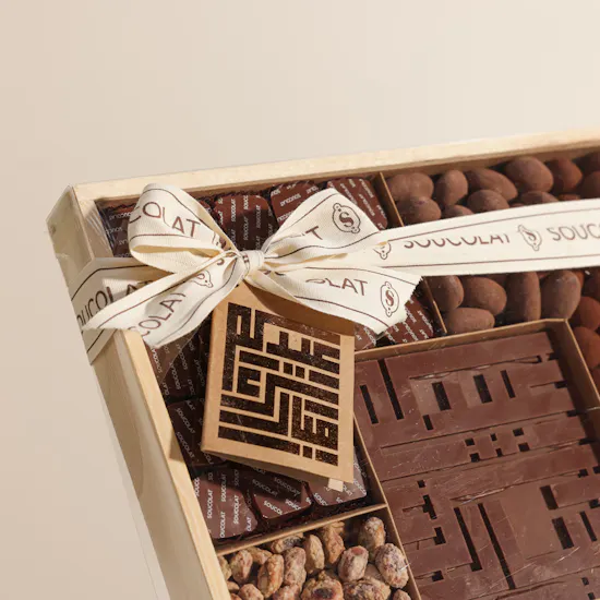 Soucolat Eid Mubarak Large Chocolate Wood Tray