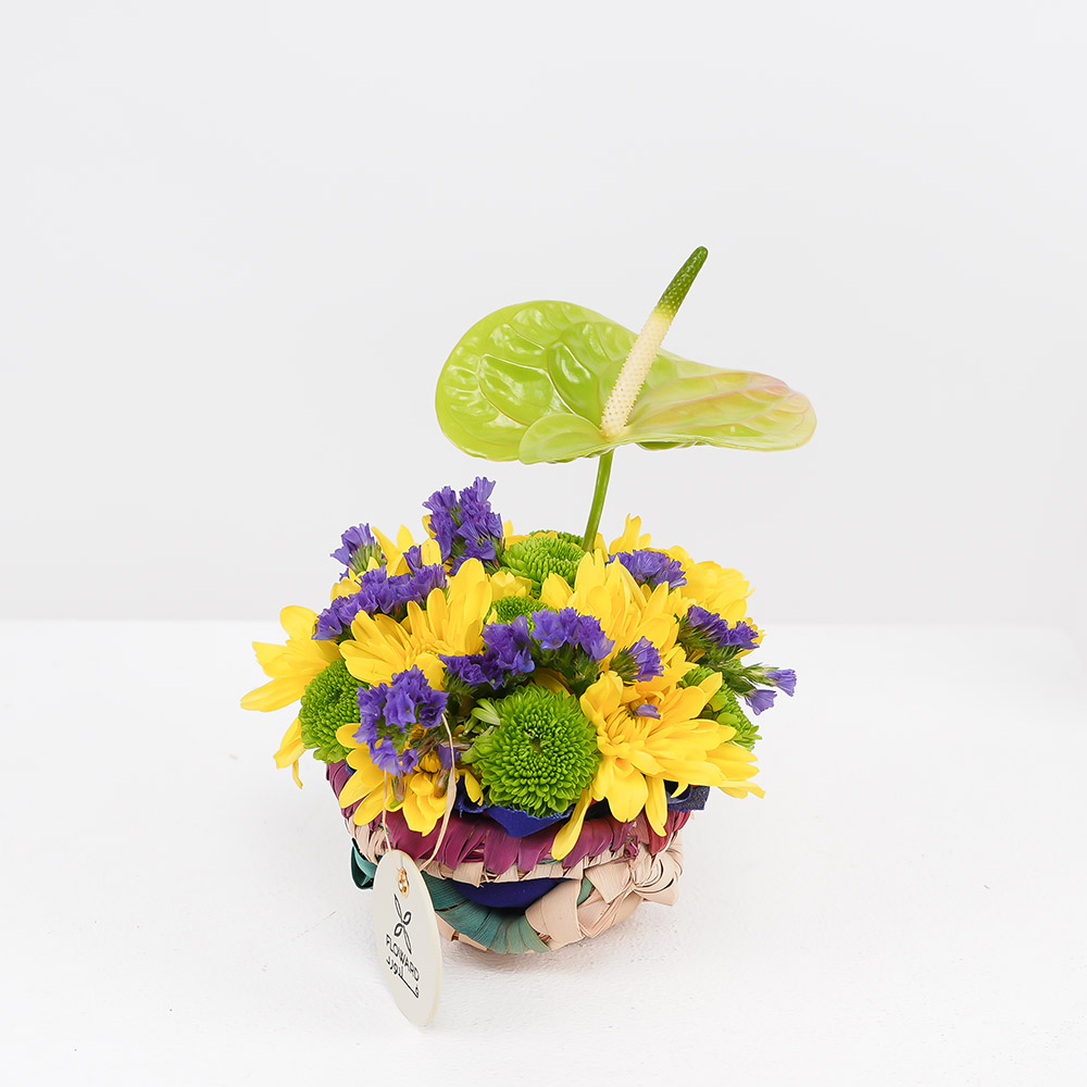 سلة الأزهار التراثية الصغيره