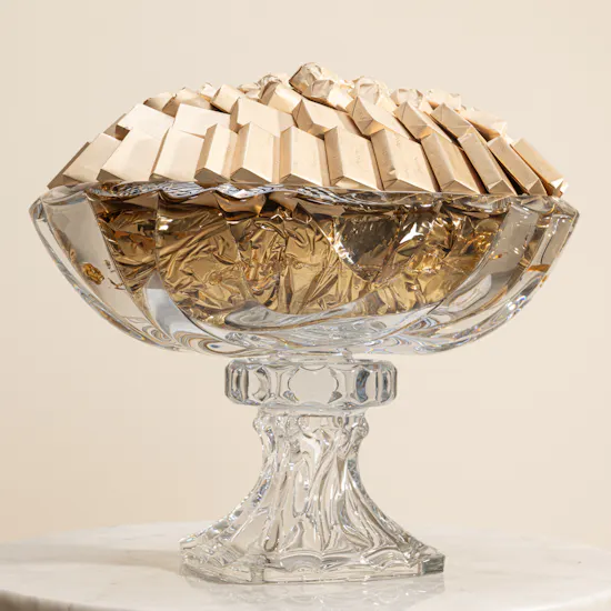 Patchi Large Gold Mixed Chocolate Crystal Tray