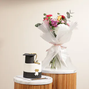 Cake Bouquet Chocolate Graduation Cake | Flowers Cake Bouquet Chocolate Graduation Cake | Flowers
