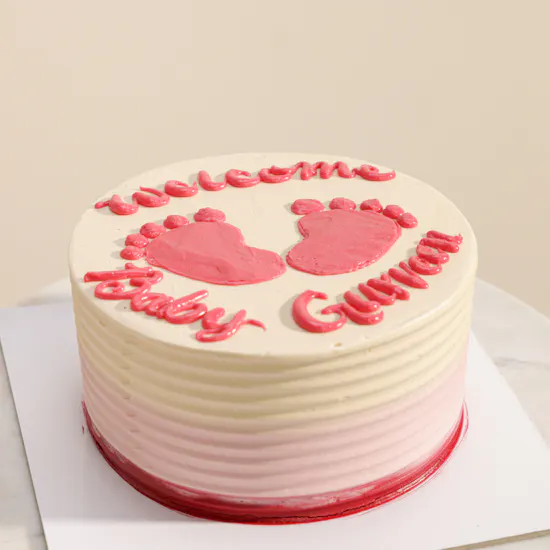 Floward Pesonalized Baby Girl Celebration Cake