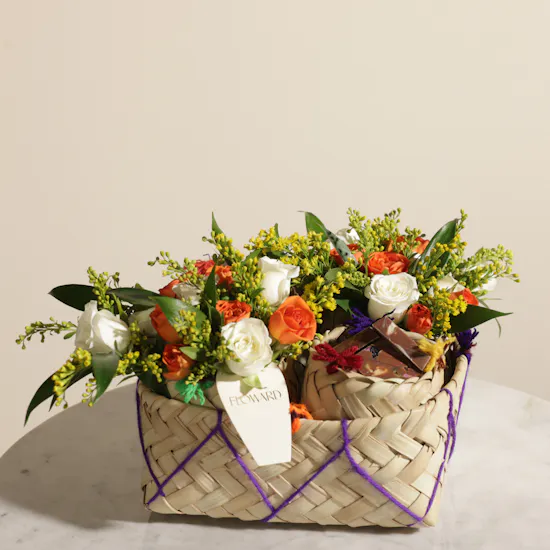 Floward Chocolates | Refined Details Flowers Basket