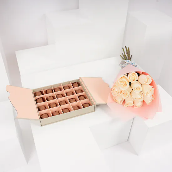 Floward Crunchy Chocolate Box | White Roses