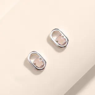 Tous Camille Pink Bear Silver Women's Earrings Tous Camille Pink Bear Silver Women's Earrings