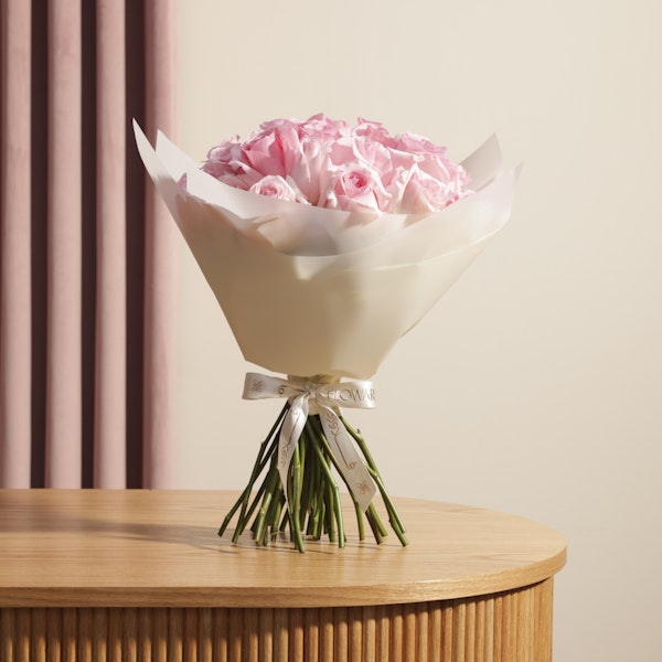 Pink Roses Bouquet | 35 Flowers