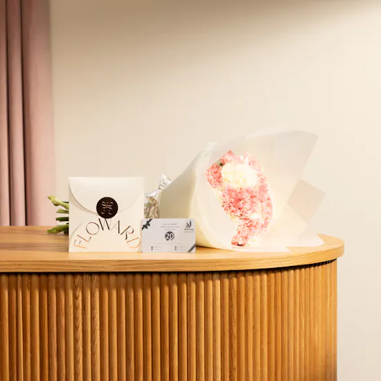 Larine Beauty Spa 20 Omani Riyal Voucher | Carnation Bouquet