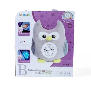 Furry OWL bird toy with lights and music for kids