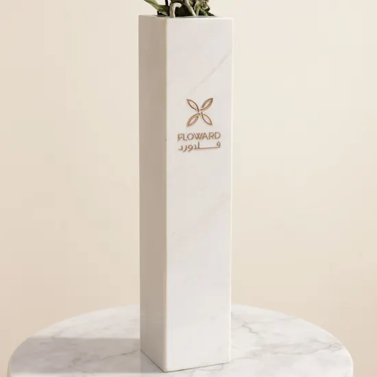 Shinny Yellow Orchid Plant Vase