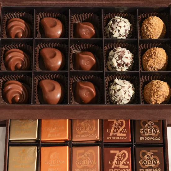 Godiva Royal Chocolate Box | Symbol of Appreciation Flowers Vase