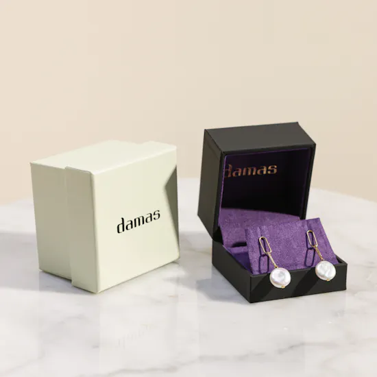 Damas Kiku Pearl Gold Earrings