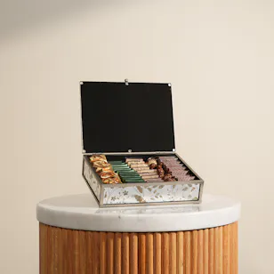 The Datery Large Silver Chocolate Box