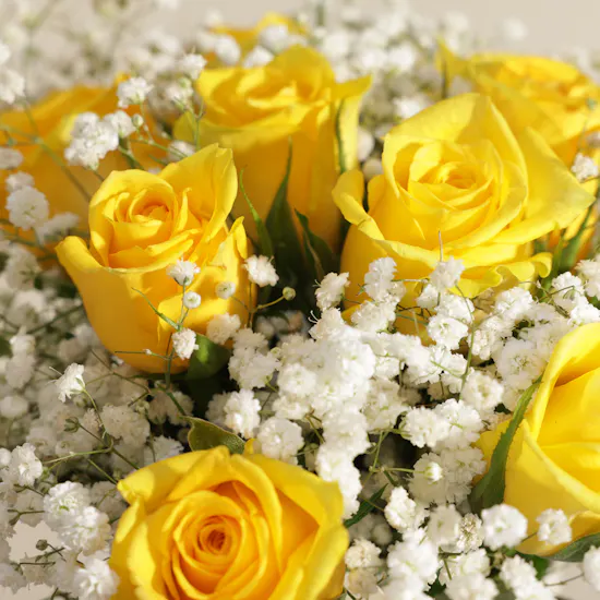 Yellow Bliss Baby Rose Vase