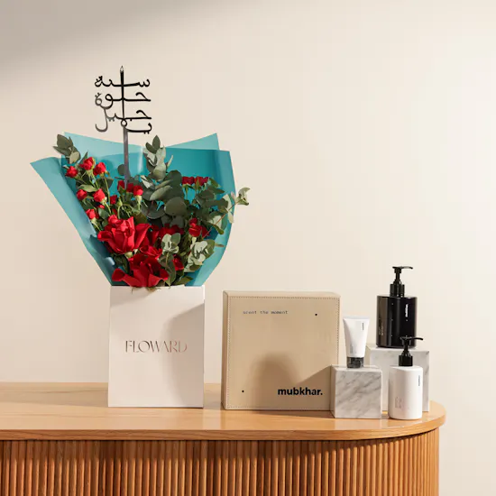 Mubkhar Bath and Body Gift Set | Birthday Flower Bouquet