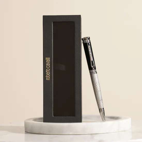 Roberto Cavalli Silver & Black Pen