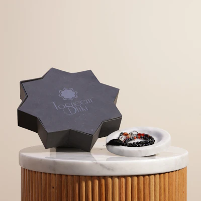 Tasneem Eshki Amen Rosary | Onyx Turquoise & Coconut wood Tasneem Eshki Amen Rosary | Onyx Turquoise & Coconut wood