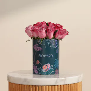 Timeless Purple Rose Box | 15 Flowers 