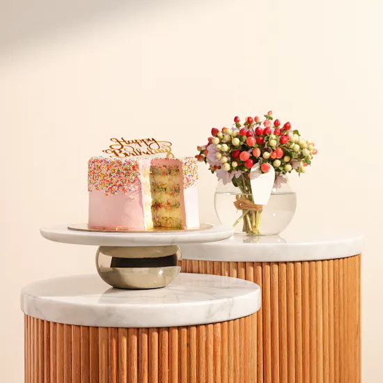 Sweet Atelier Happy Birthday Cake | Amazing Flowers Vase