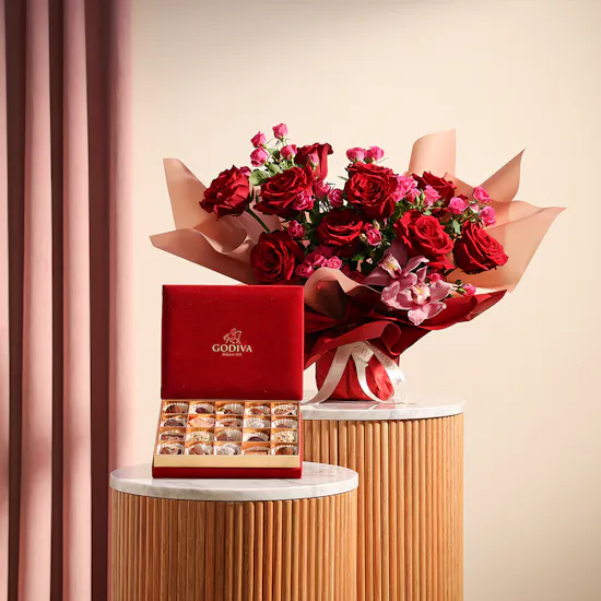 Godiva Red Velvet Chocolate Box | Elegance Bouquet
