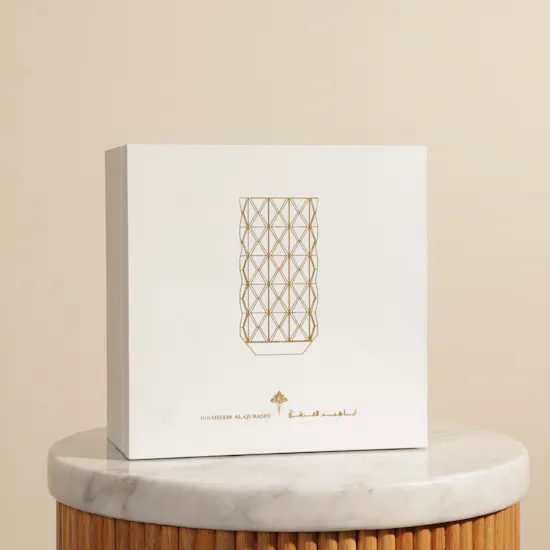 Ibraheem Al Qurashi Gems Crystal Mabkhara | White