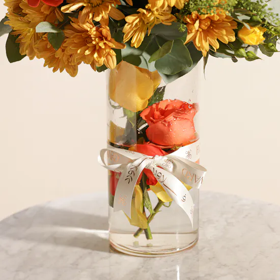 Sunset Flowers Vase