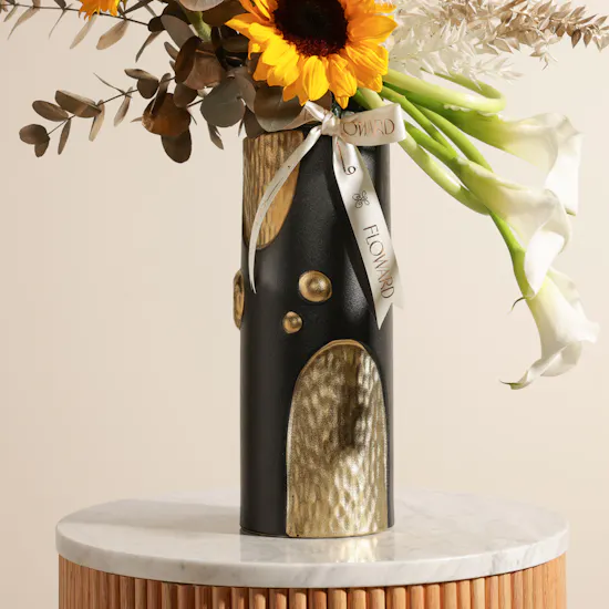 Golden Spectrum Flower Vase