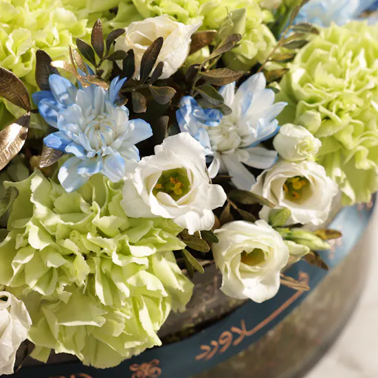 Azure Elegance Flower Vase