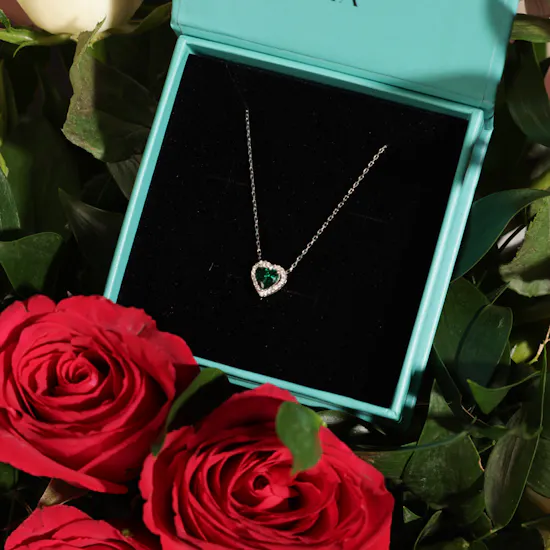 Zia Heart Charm Necklace | Passion Flowers