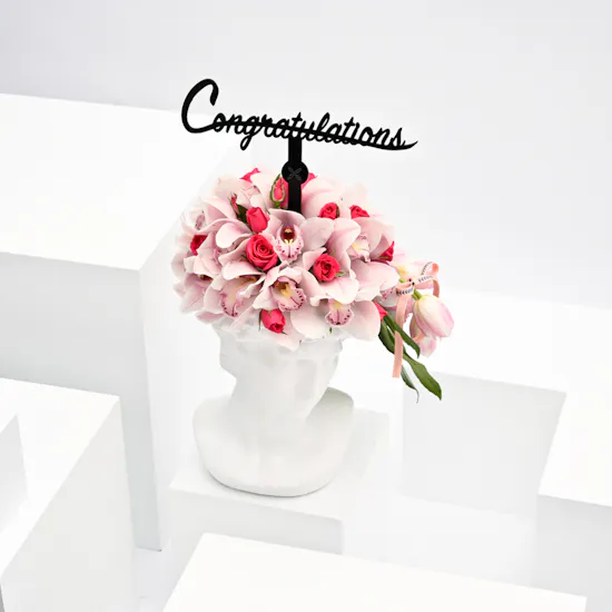 graduation happiness vase