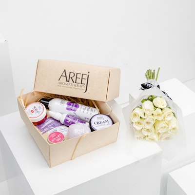 Areej Box with 12 White Roses