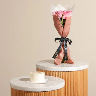 Koko Happy Birthday Bento Cake | Elegant Flowers Bouquet 