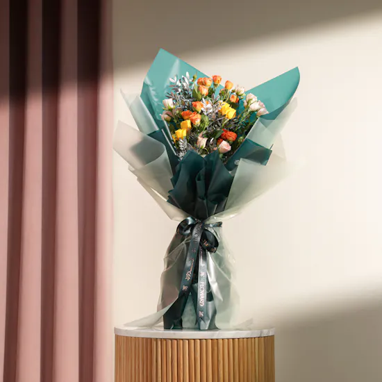 Colorful Baby Roses Bouquet