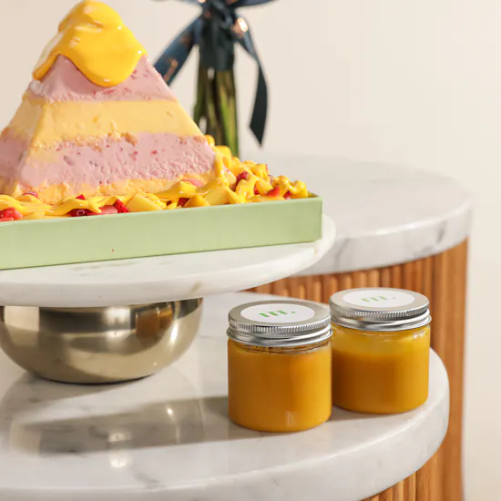 Milli Manga Ice Cream Pyramid Cake | Signature Sunset Flower Bouquet