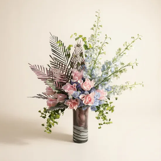 Lush Colorwave Flowers Vase