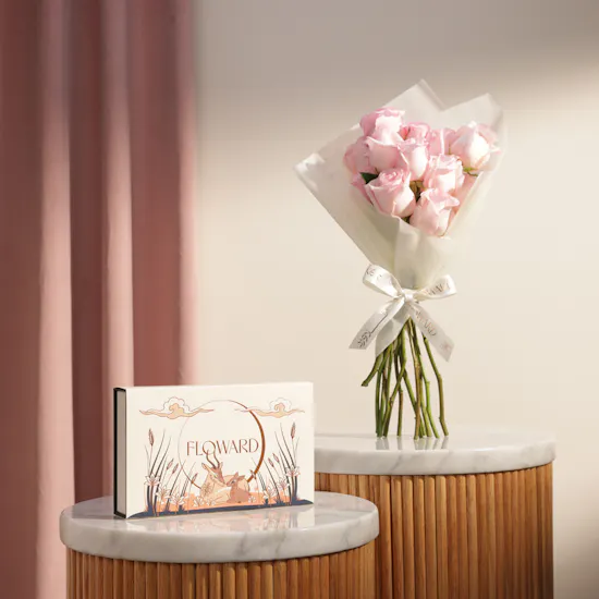 Floward Tender Heart Small Chocolate Box | Gentle Flowers Bouquet
