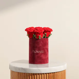 Romantic Plush Artificial Flowers Box 
