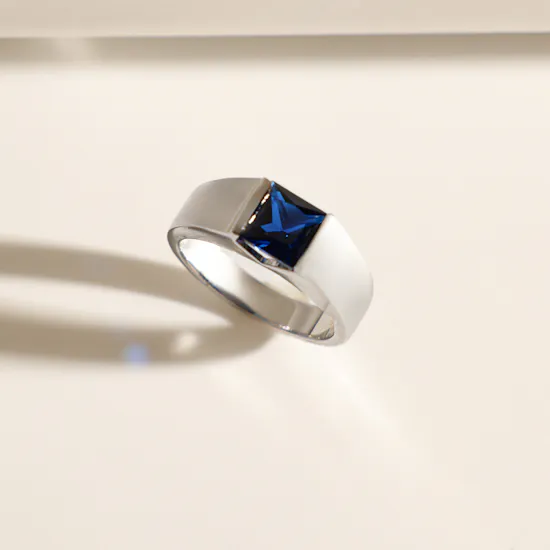 Floward Blue Stone Men's Signet Ring | Size 9