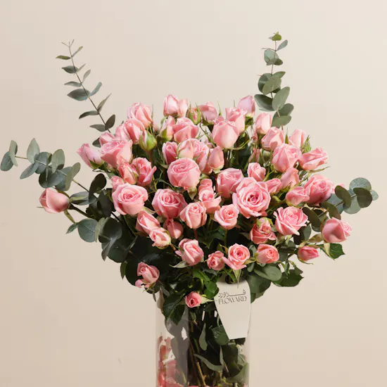 Charming Pink Baby Rose Vase